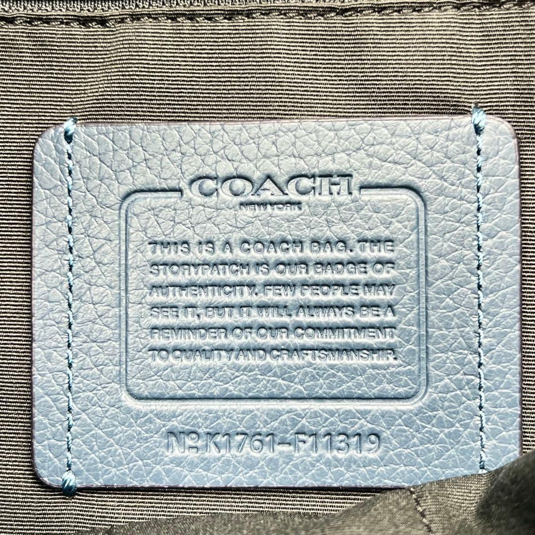 専用 COACH レザー ネイビー 2way ビジネスバッグ メンズ 9136
