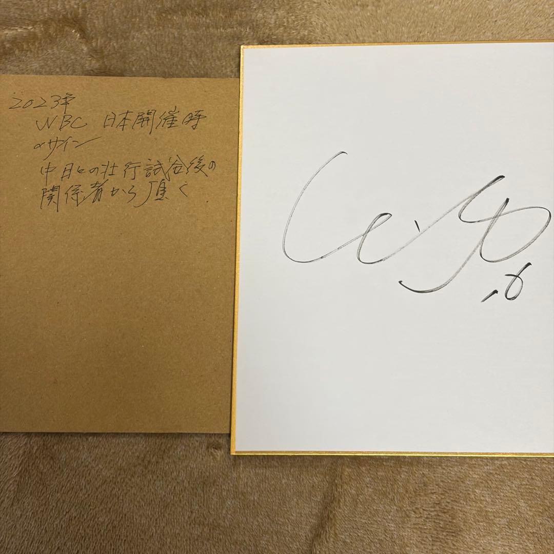 WBC 大谷翔平　サイン色紙　直筆サイン入り