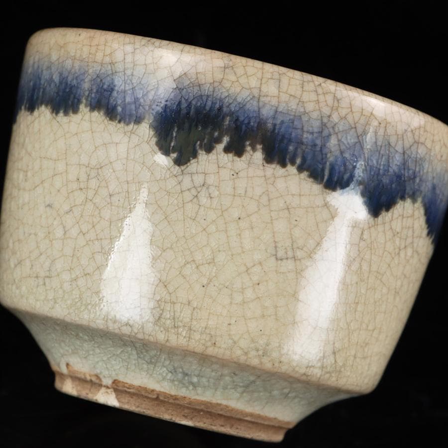 Y2389-4 茶道具 御深井茶碗 時代物 合わせ箱付き　お