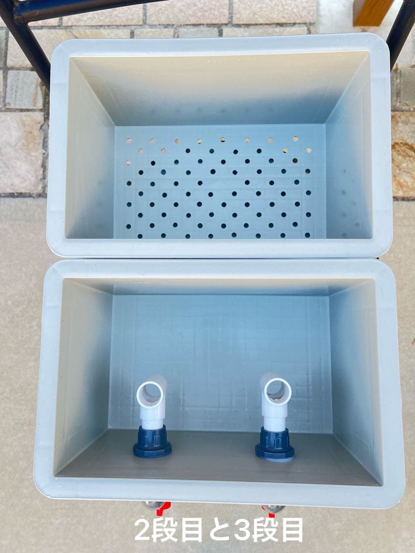 25w水中ポンプ付き　沈殿物理生物一体型濾過槽　アクアリウム外部式濾過装置器