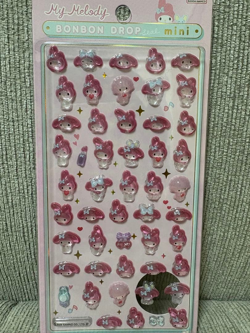 サンリオ ボンボンドロップシール８種 キティ マイメロ クロミ シナモン プリン
