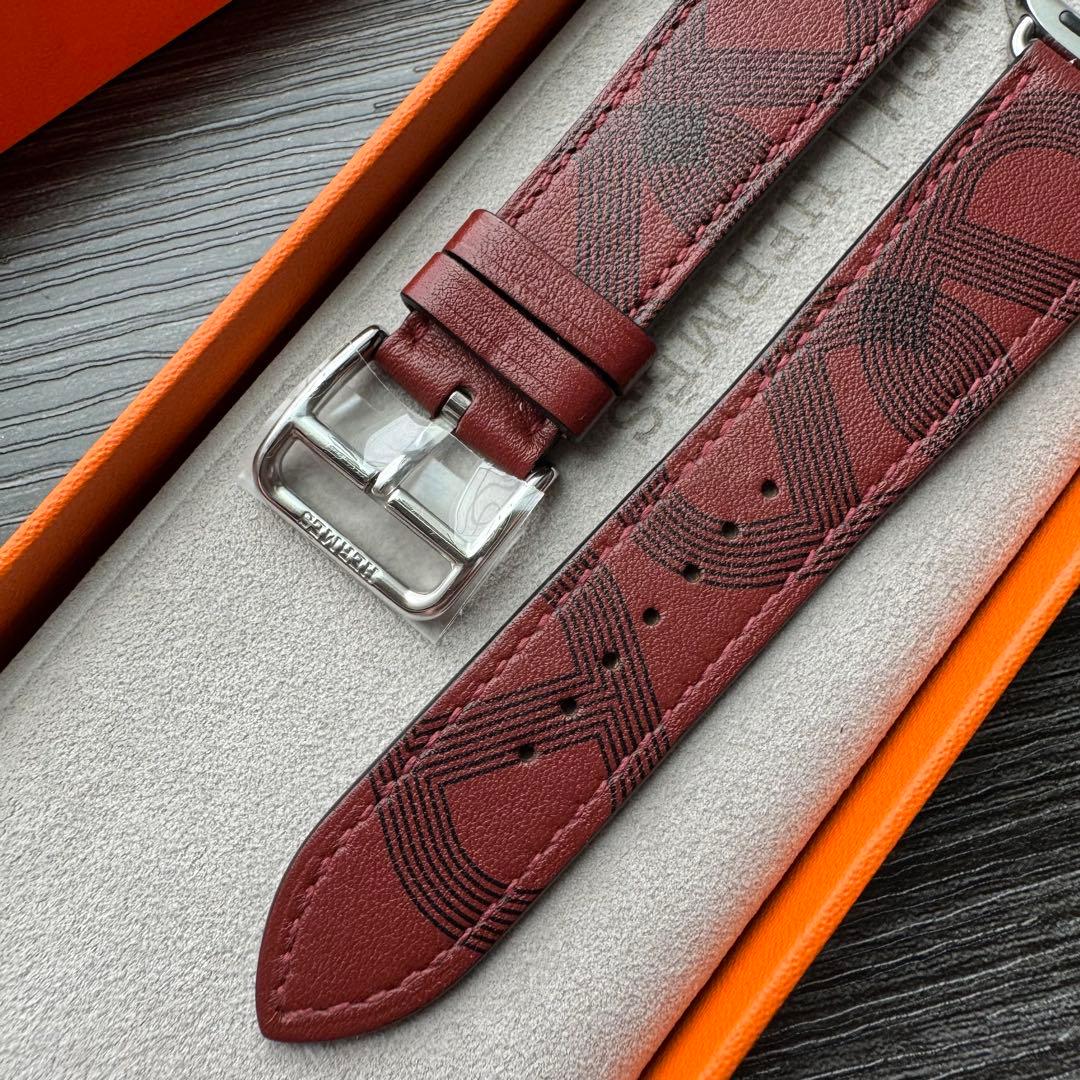 2565 未使用　Apple Watch エルメス　サーキット　ルージュ　レザー