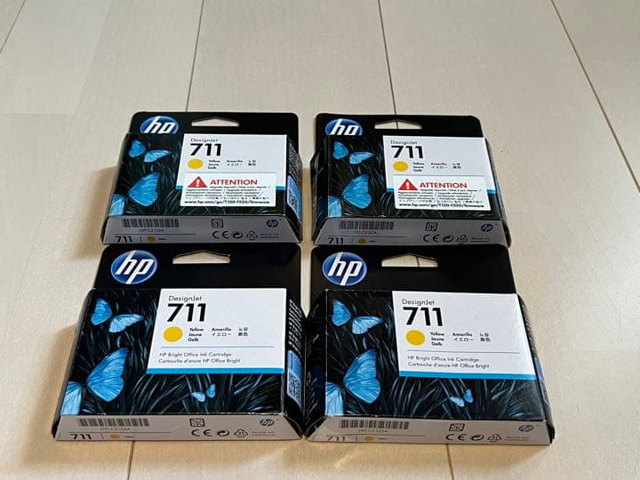 HP Designjet 711 インクカートリッジ29ml 純正3色 計11個