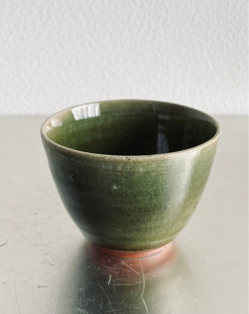 岸野寛　酒器　織部釉