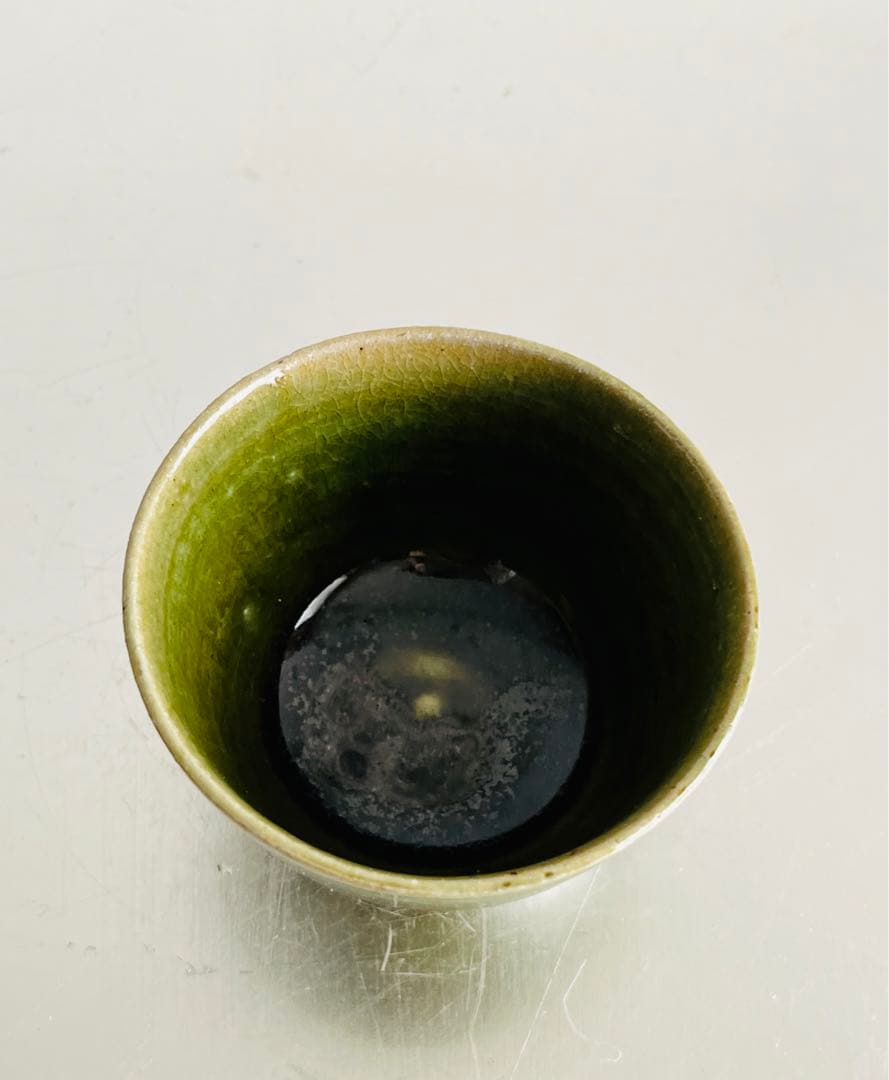 岸野寛　酒器　織部釉