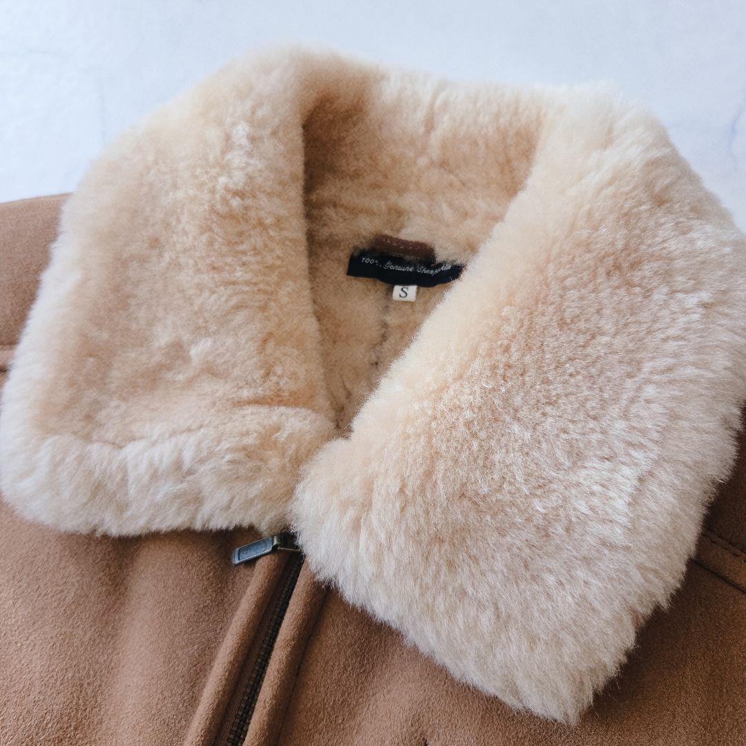 極美品✨本革 シープスキン WINDWARD ボア ムートンベスト メンズ М