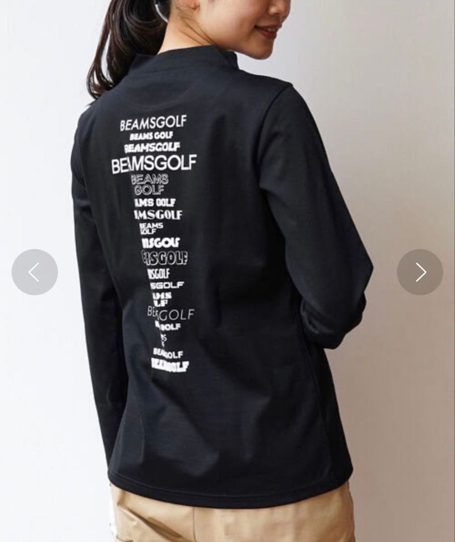 【新品・未開封】BEAMS GOLF モックネックシャツ ブラック