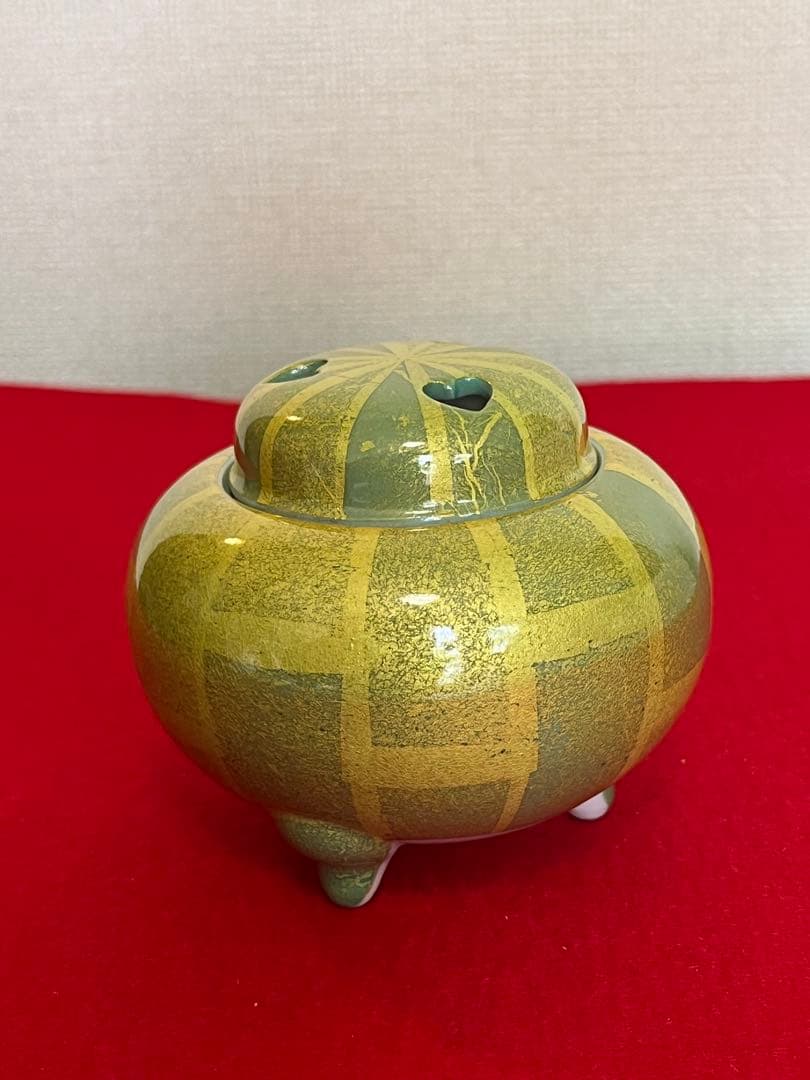 人間国宝 吉田美統 『釉裏金彩 香炉』管理Y36 真作保証