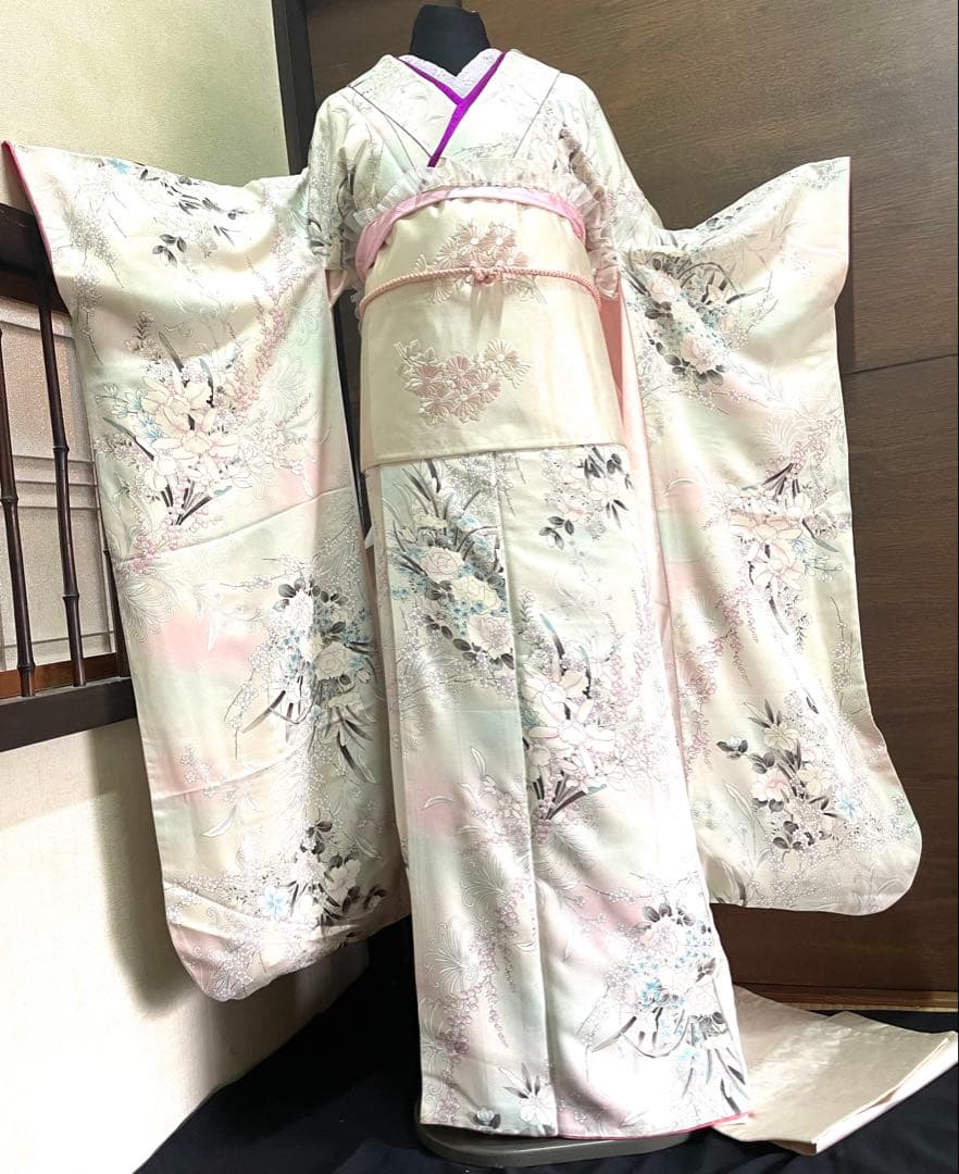 振袖 フルセット6点セット15800円正絹サイズM売り切り終了