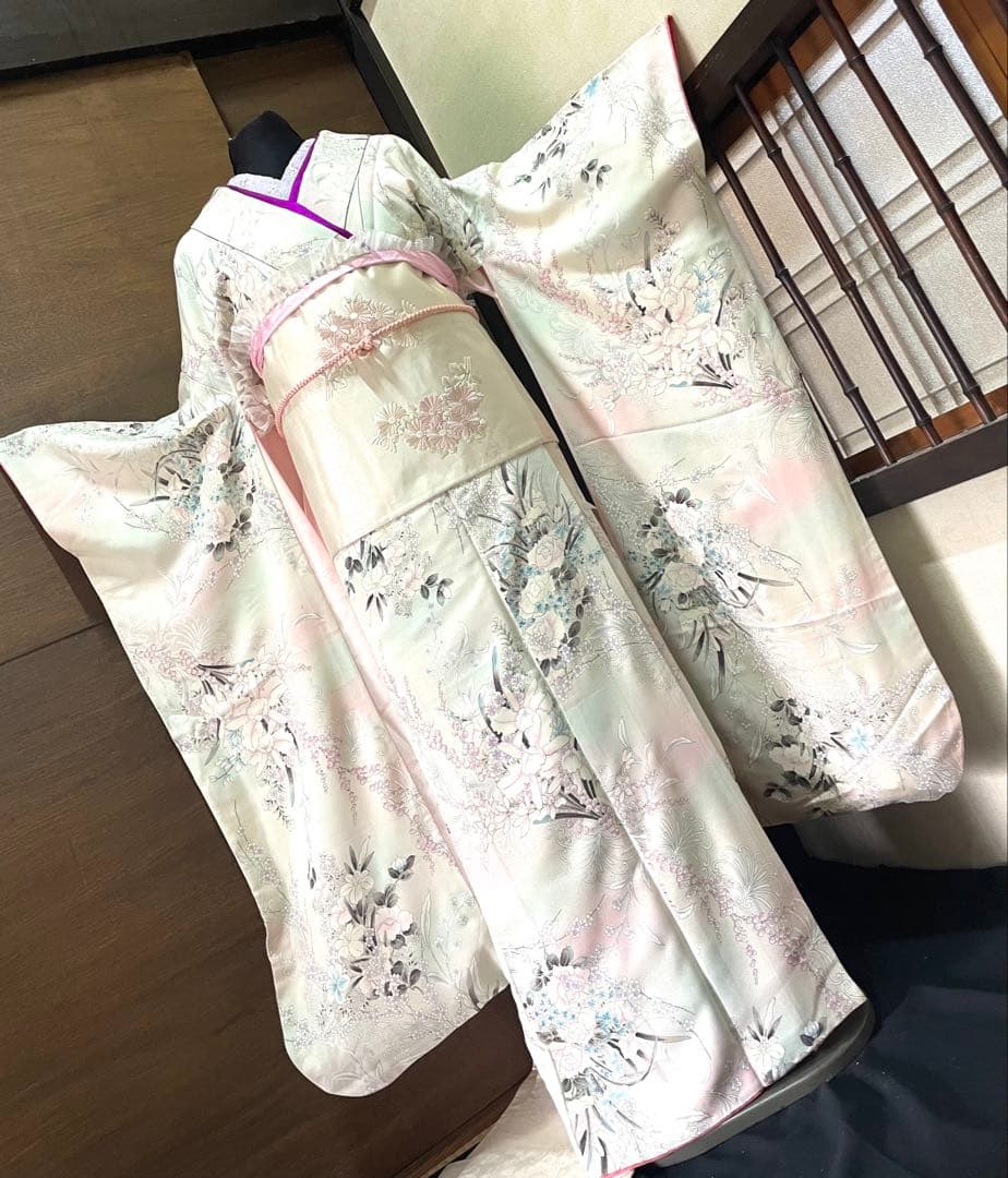 振袖 フルセット6点セット15800円正絹サイズM売り切り終了