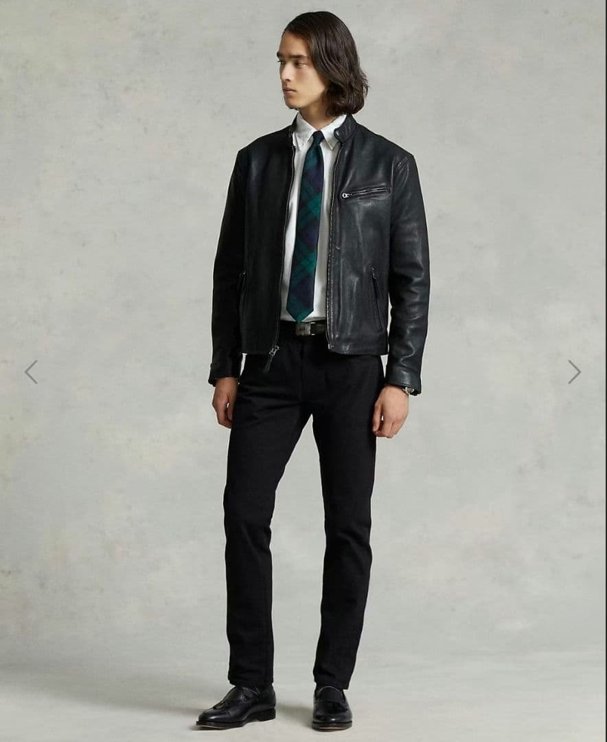 断*き様 レザーシングル　ライダースジャケット 　ラルフローレン