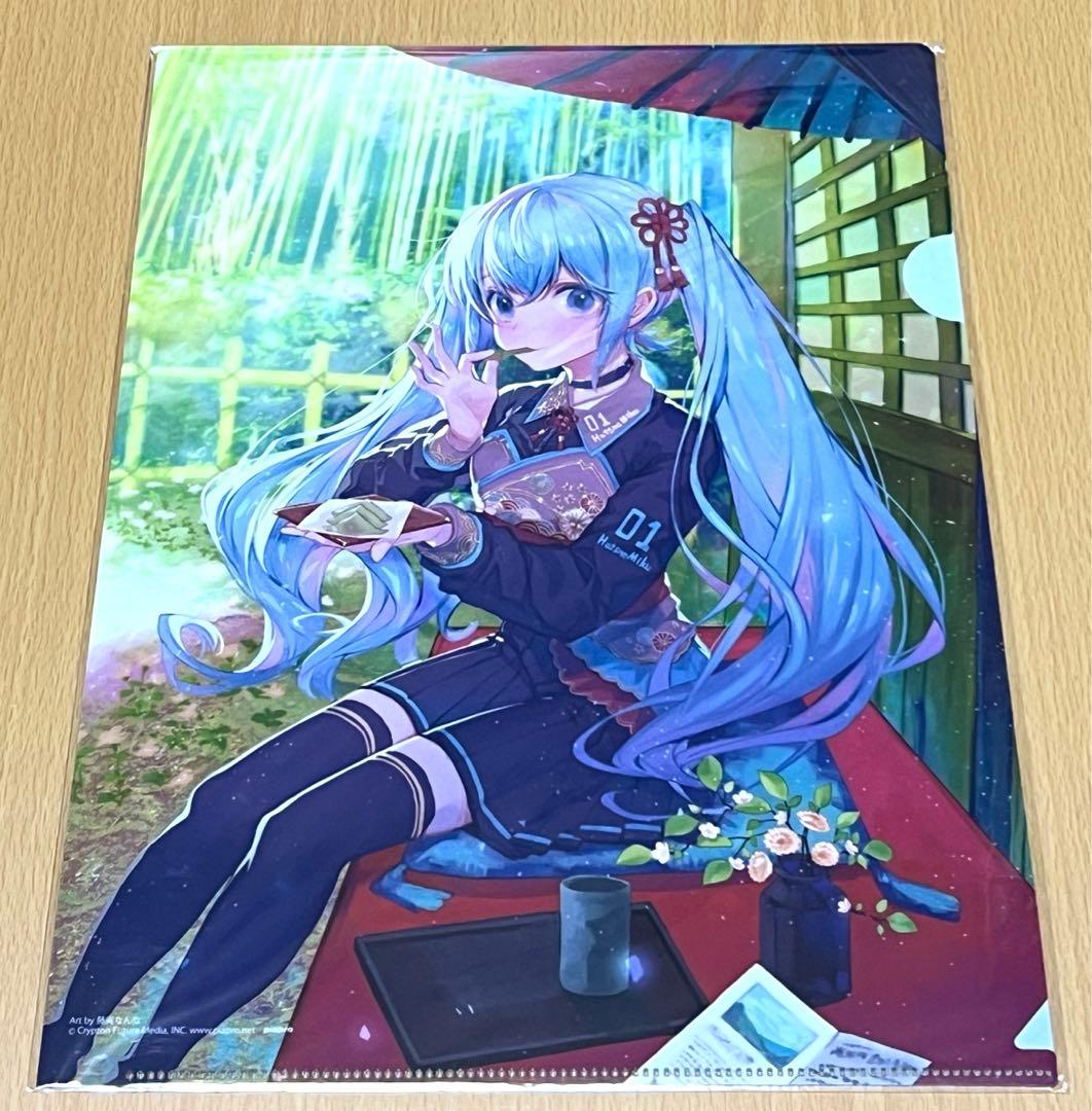初音ミク 藤実なんな クリアファイル 京都 聖護院八ツ橋