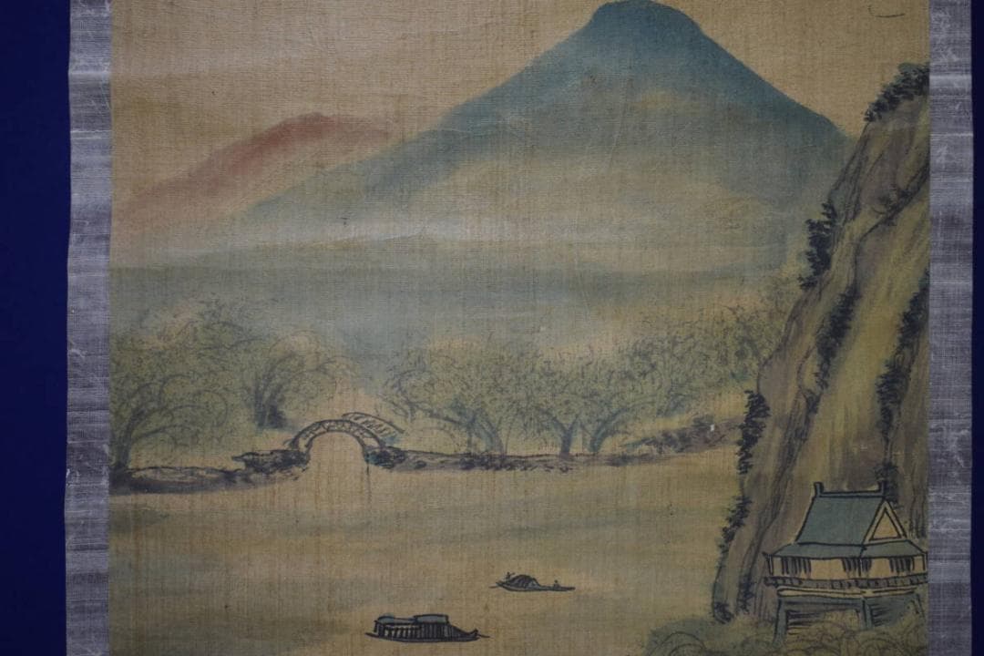 模写/王石谷/山水図/布袋屋掛軸HI-276