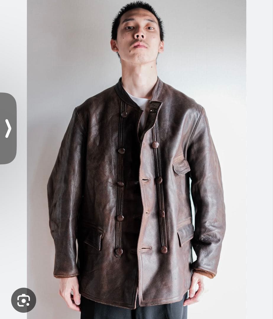 ジャケット・アウター 40's Swedish Double Breasted Leather