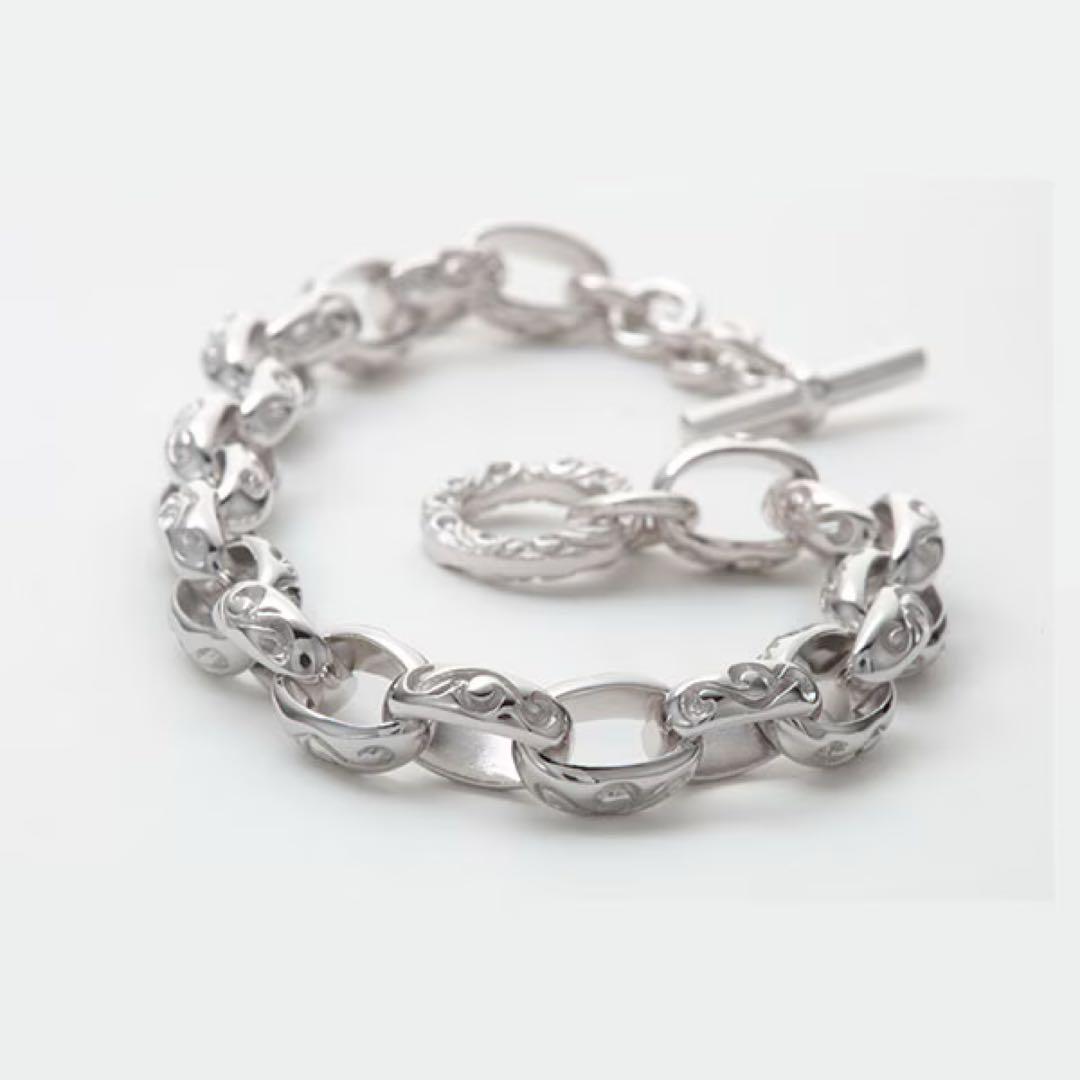 美品 SAAD アラベスク シルバー925 チェーンブレスレット