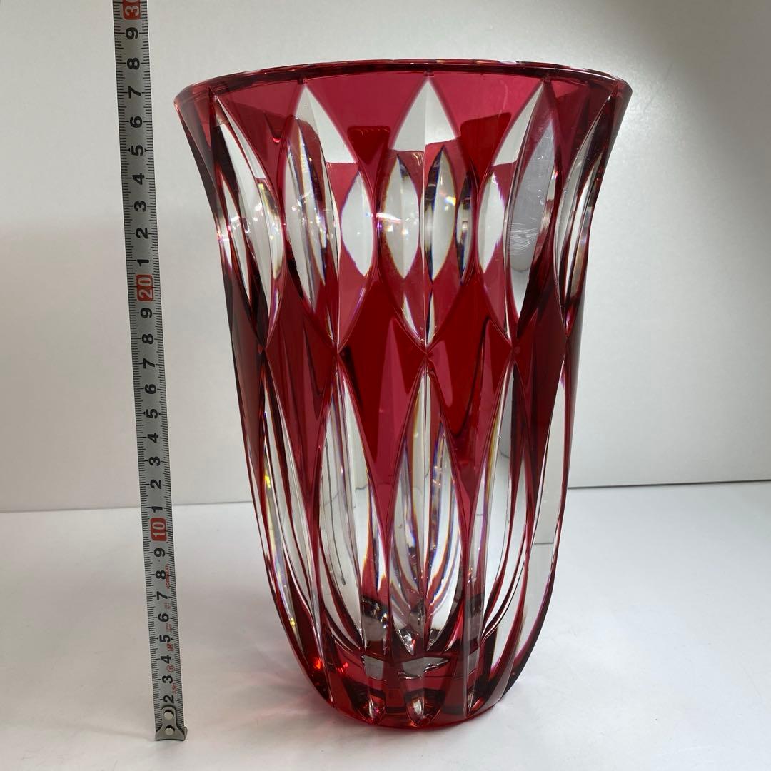 サンルイ　クリスタルカット　ベース　高さ27.4㎝トトオ　東な7-0921☆1F