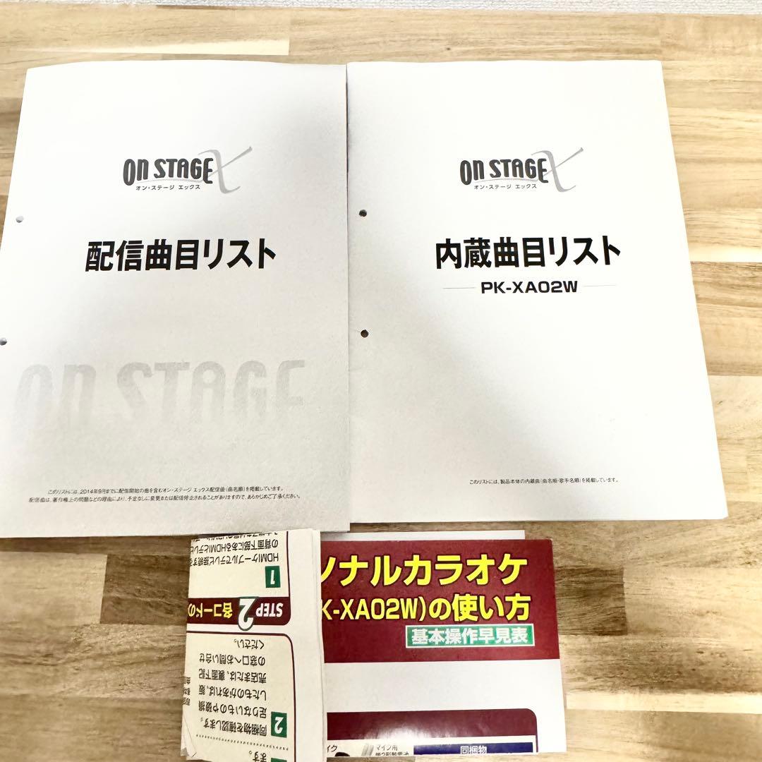 ほぼ未使用! ペアマイク付! お家カラオケ オンステージ PK-XA02W