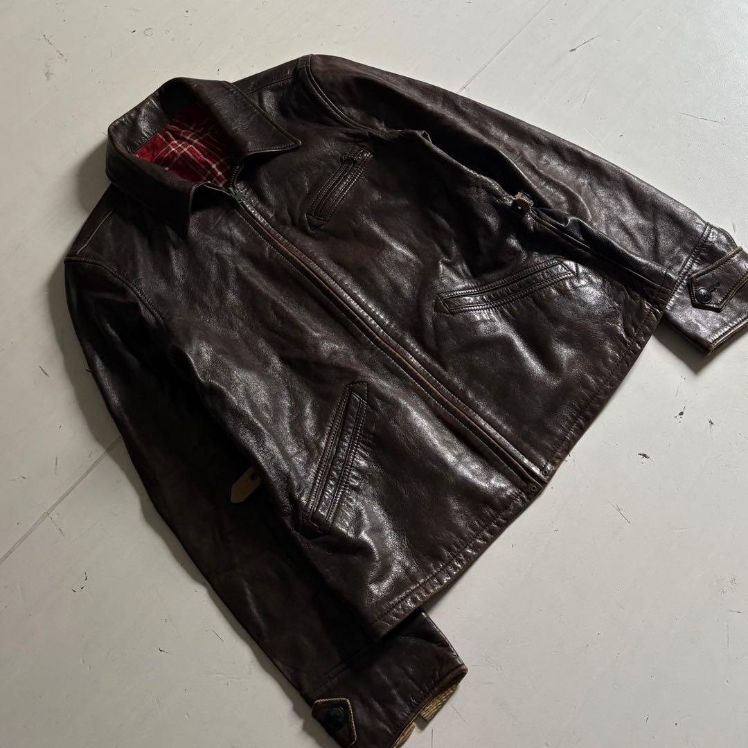 こ*ん様 00's vintage blackmeans レザージャケット アー