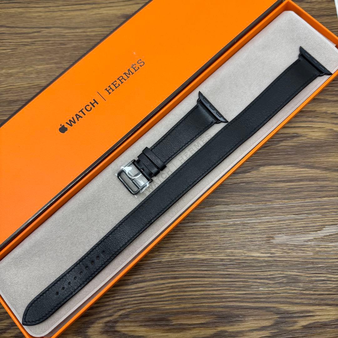 2254 Apple Watch エルメス　ブラック　ドゥブルトゥール　二重