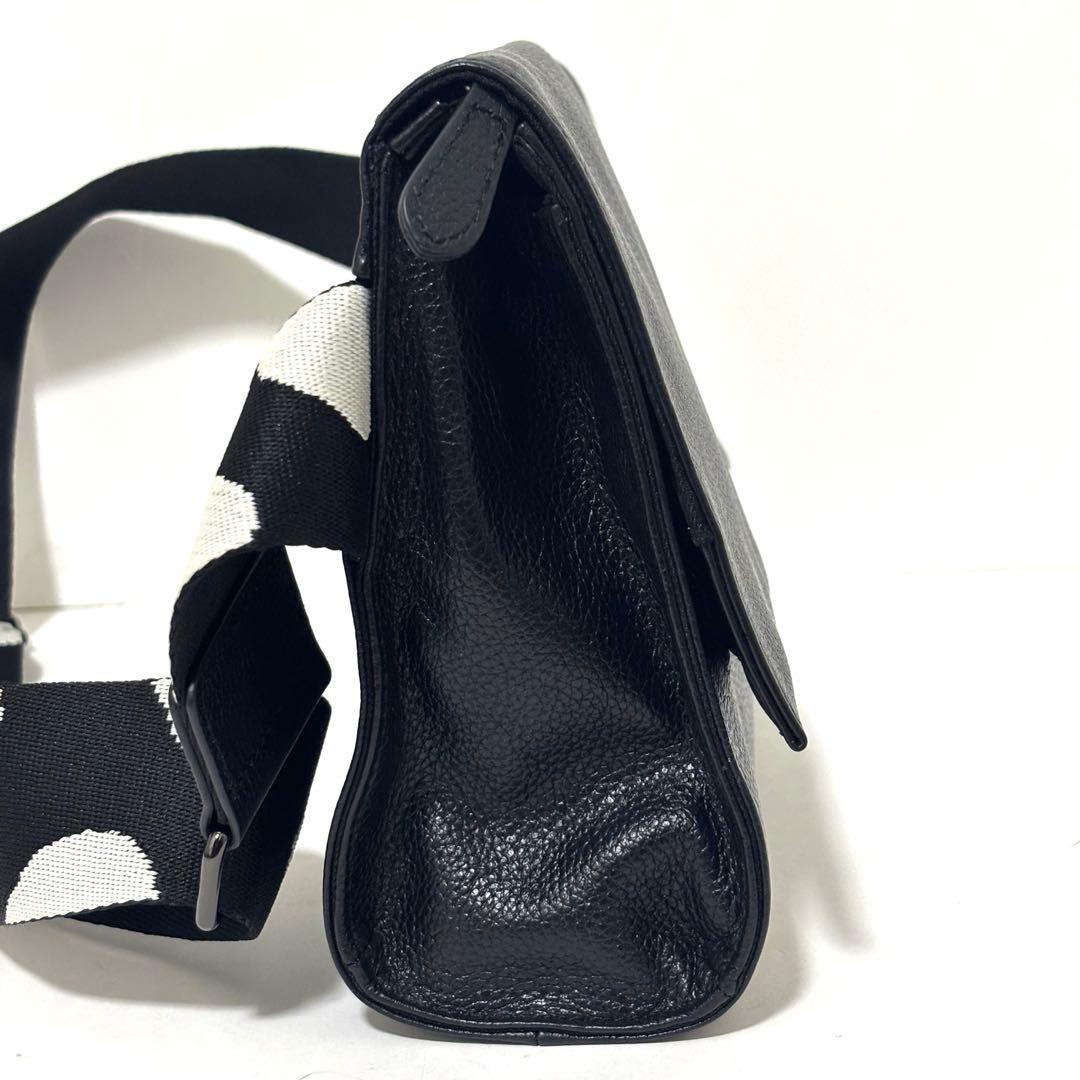 極美品 イアパピヨネ ワイドテープショルダーバッグ ボディバッグ ダルメシアン