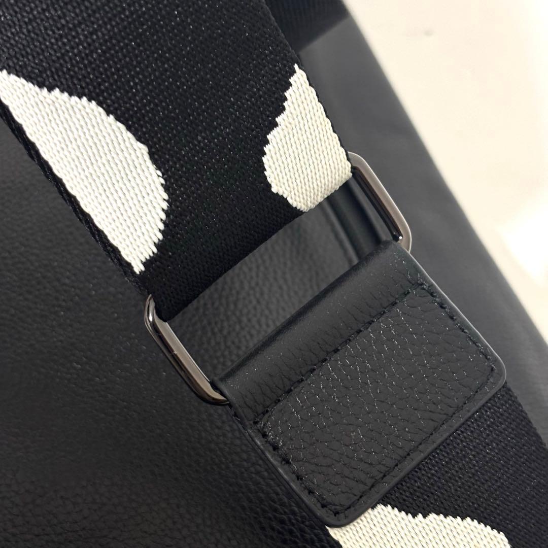 極美品 イアパピヨネ ワイドテープショルダーバッグ ボディバッグ ダルメシアン