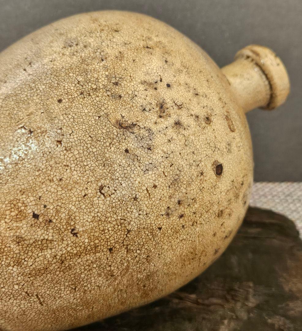 時代物❗　李朝古陶磁器系　中国古陶磁器系　肩口に目跡　雨漏り手　徳利　壺　花入