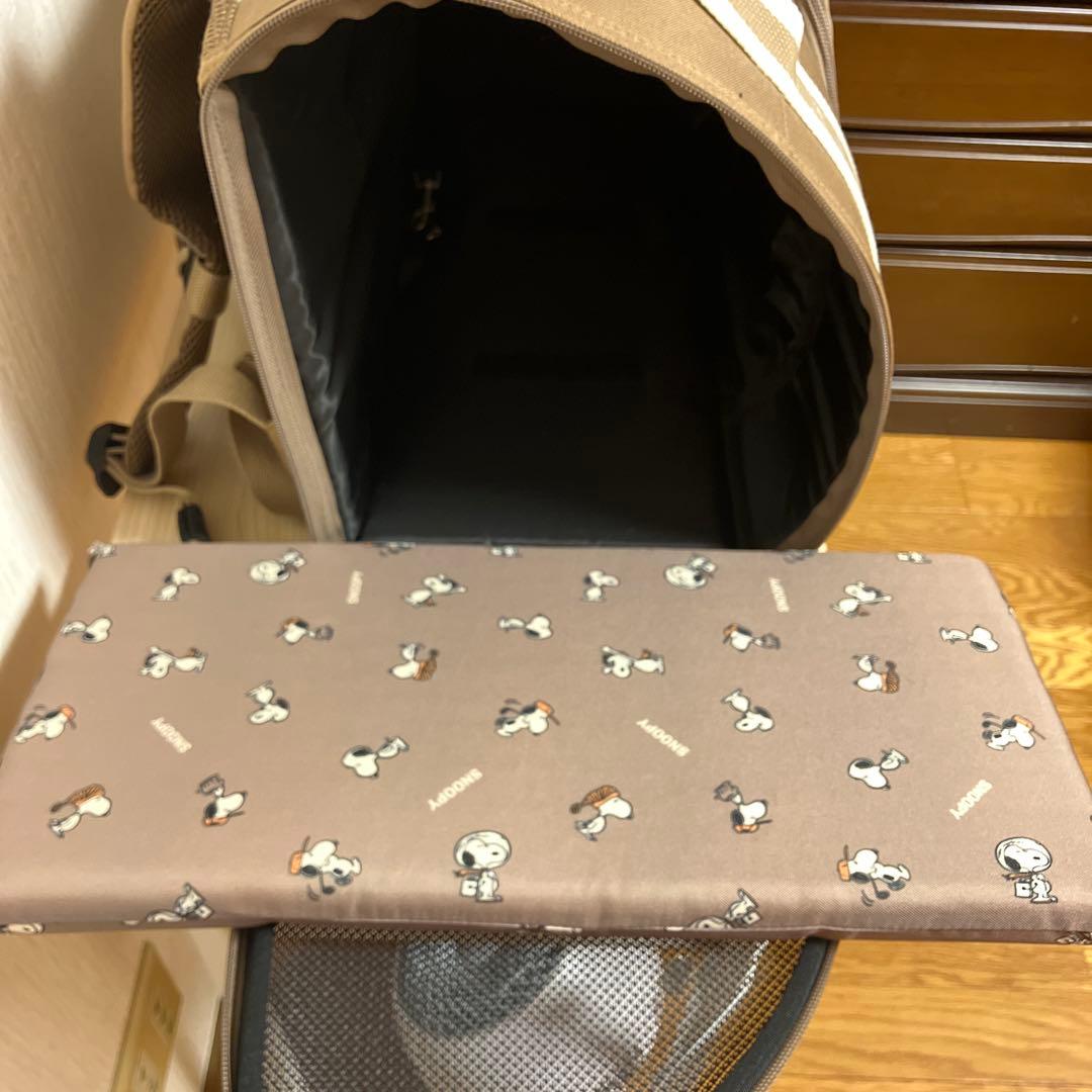 PEANUTS スヌーピー 犬用キャリーバッグ ブラウン