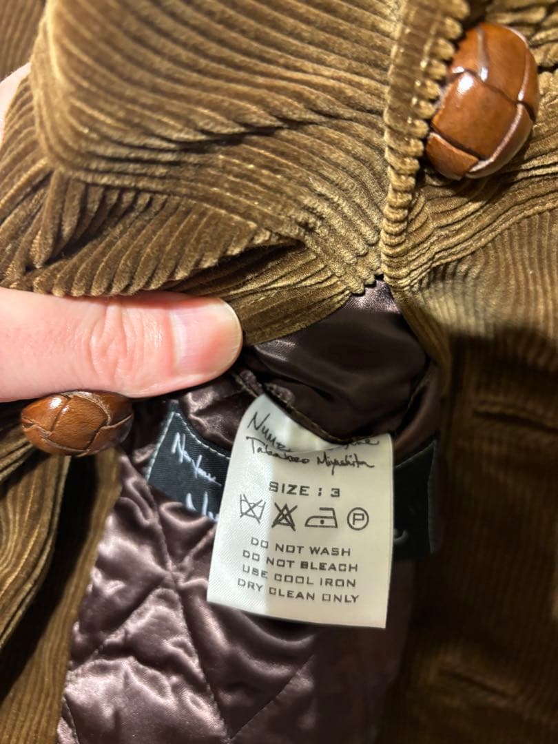 ナンバーナイン コーデュロイジャケット ダウン 04aw give 期