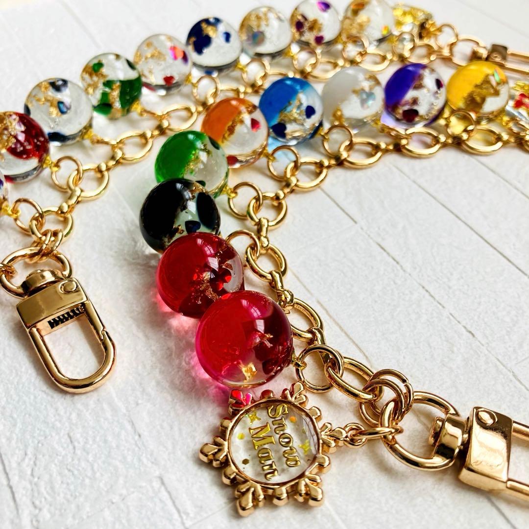 ひめさまページ　Man宮舘涼太名入れチャームレジンキーホルダー5点