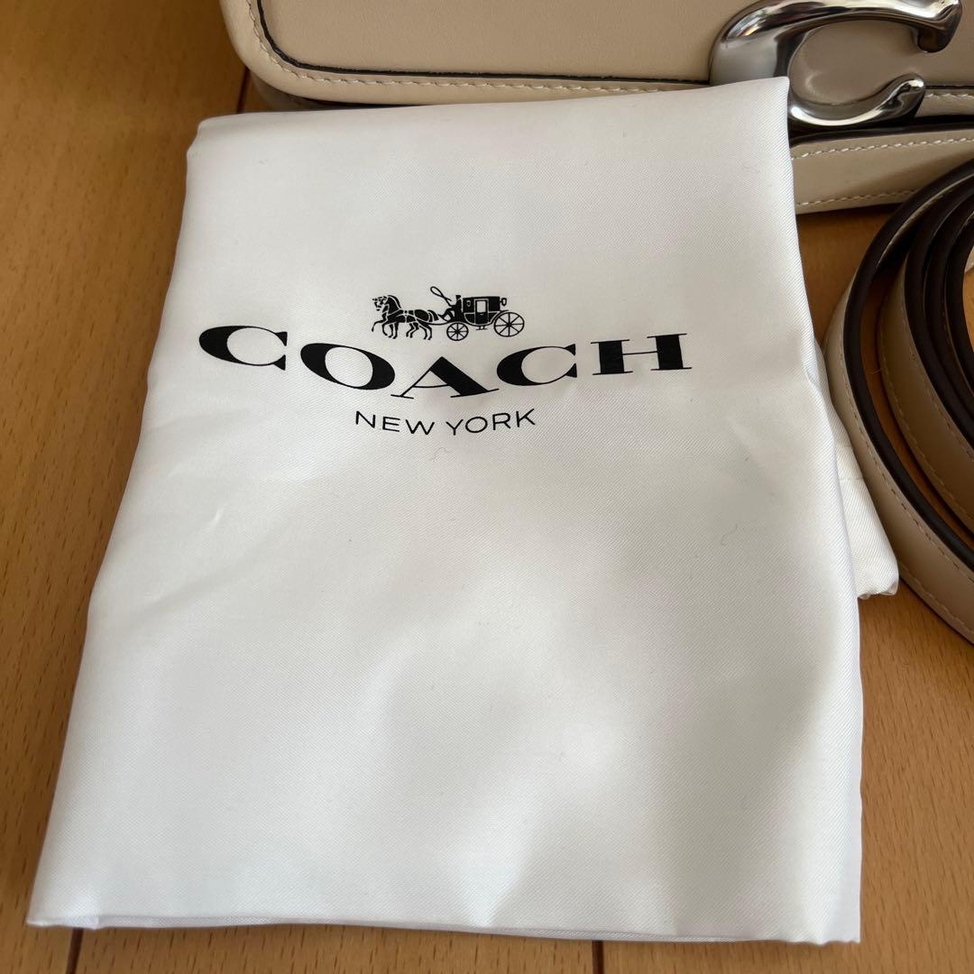 COACH ショルダーバッグ バンディット ツイード クロスボディ レザー