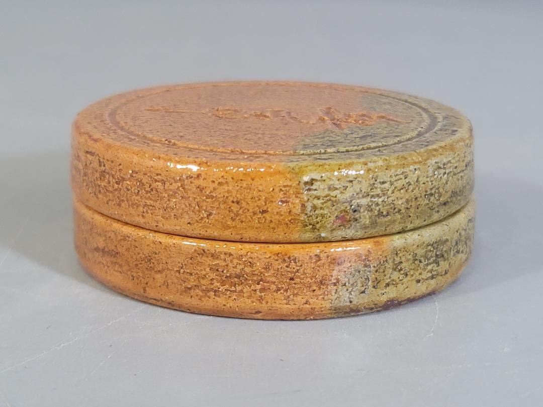 DT178 茶道具 十代 大樋長左衛門 一文字 香合 書付