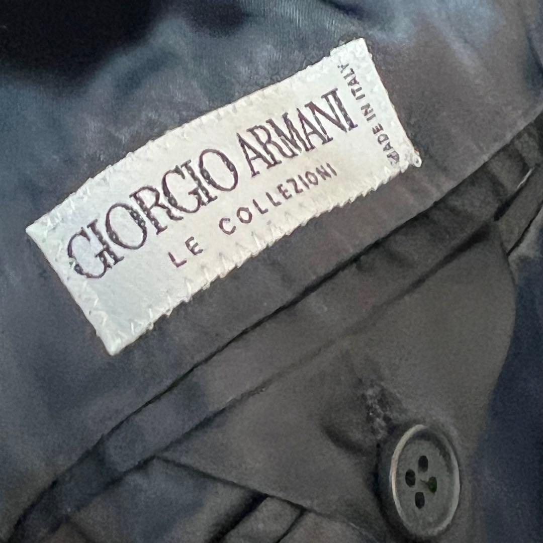 80s GIORGIO ARMANI/ロングコート/ブラック/イタリア製