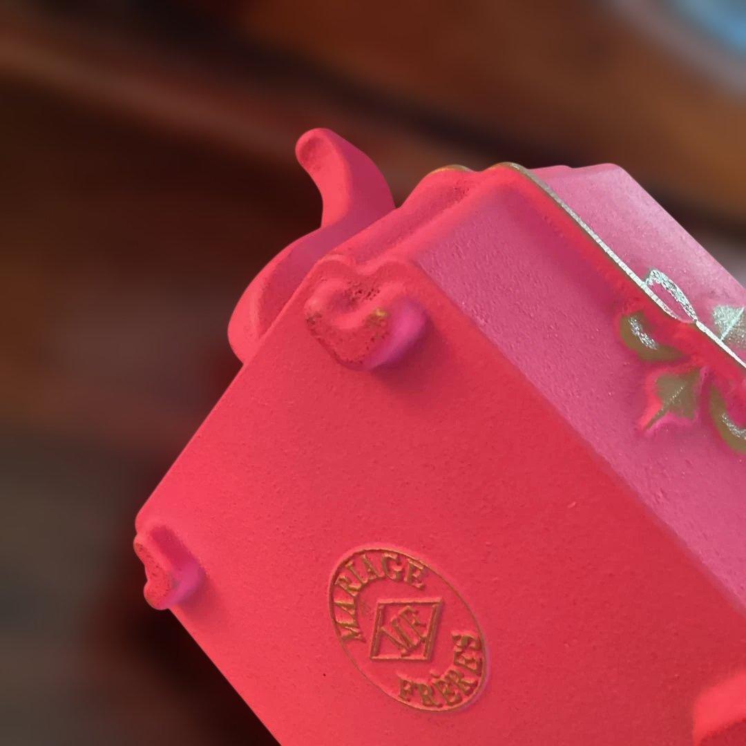 《MARIAGE FRERES 》鋳鉄製ティーポット/フィスドフランス　ローズ