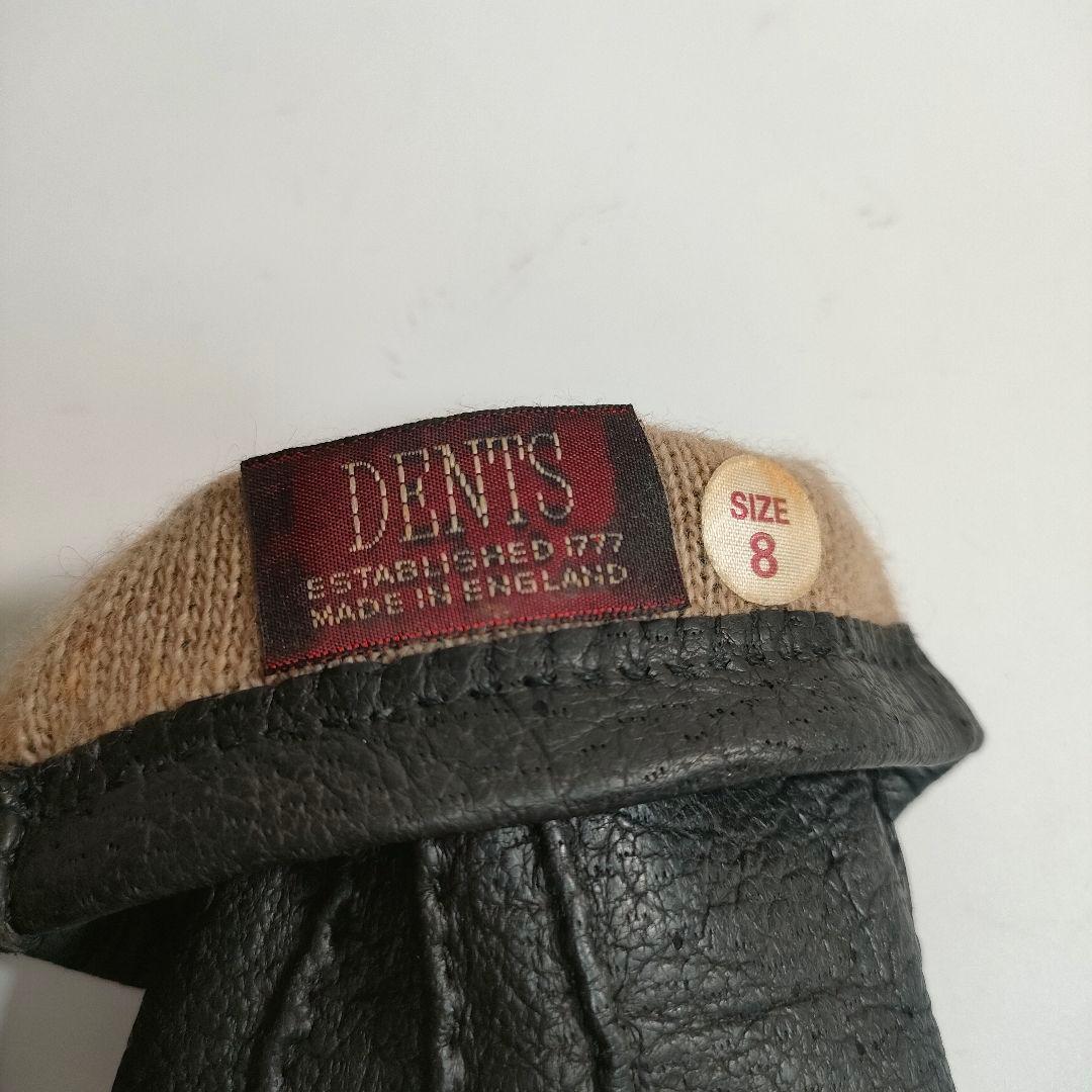 DENTS ペッカリー手袋 8 カシミアライニング 黒
