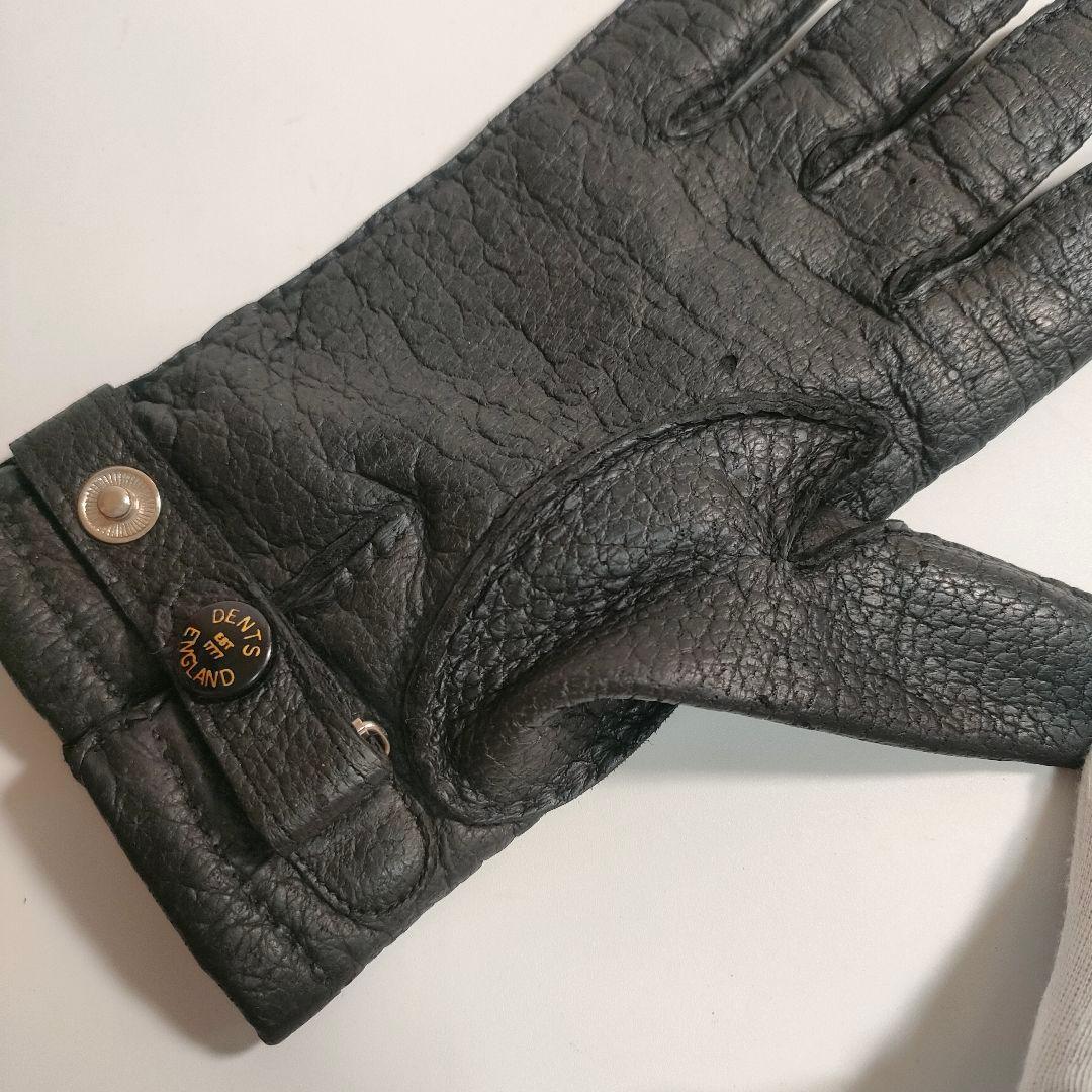 DENTS ペッカリー手袋 8 カシミアライニング 黒