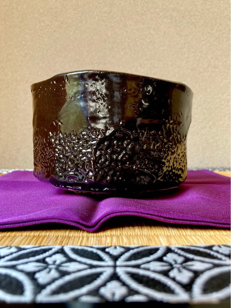 瀬戸黒茶盌　加藤卓男作　国指定重要無形文化財保持者　本物保証