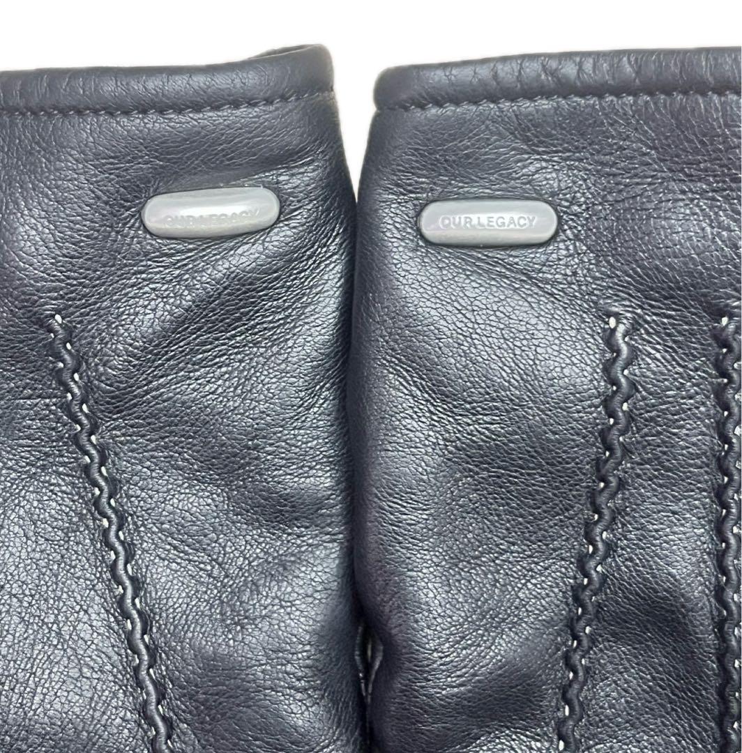 OUR LEGACY アワーレガシー 黒 レザー手袋 グローブ L