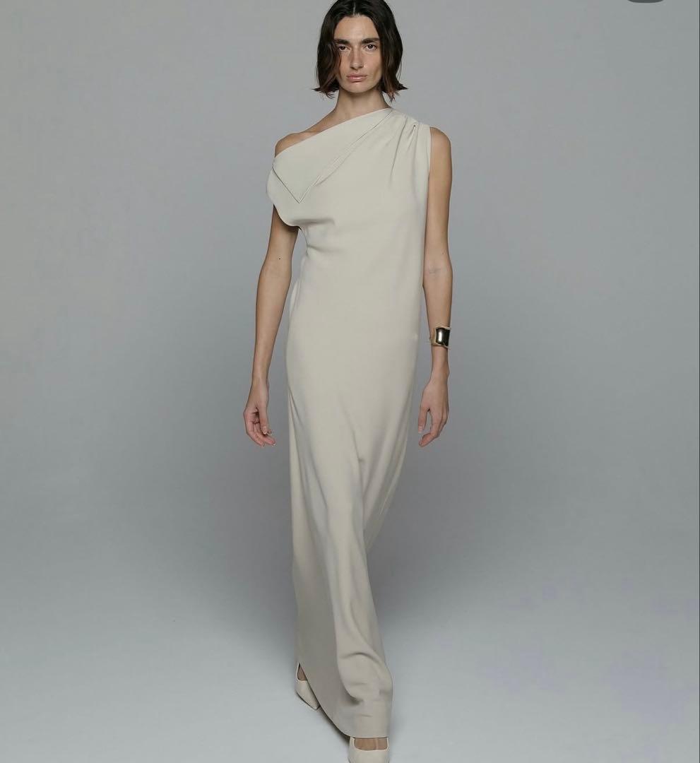 SANTE ダブルクロスデザインネックドレス