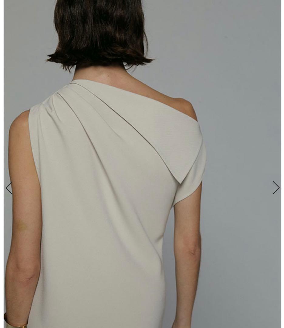 SANTE ダブルクロスデザインネックドレス