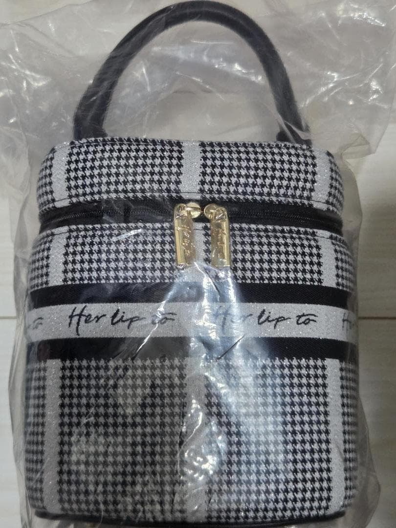 新品 herlipto HLT Jacquard Vanity Bag 銀