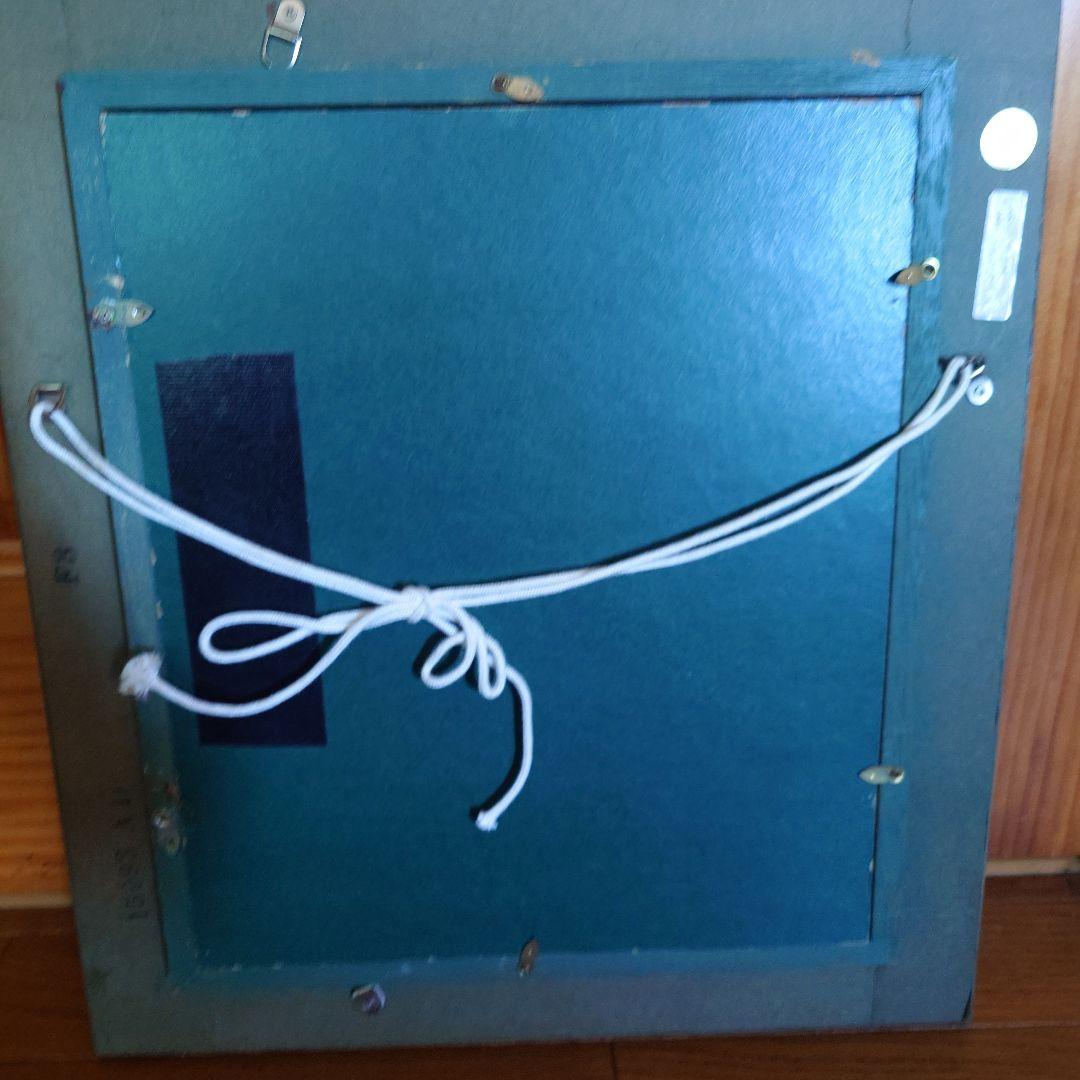 井ケ田昭一　油彩 額縁 花瓶のバラ