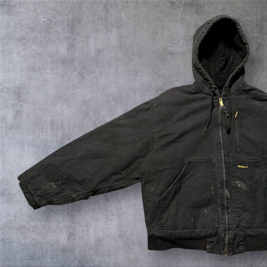 ぴむお2300 古着Wallsダック地アクティブジャケット短丈 フェードグ