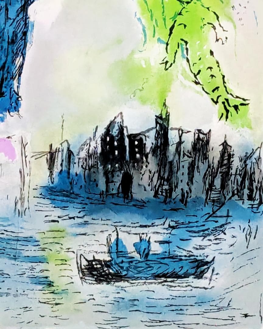 シャガール リトグラフ『自由の女神』ニューヨーク アートエキスポ 大型ポスター