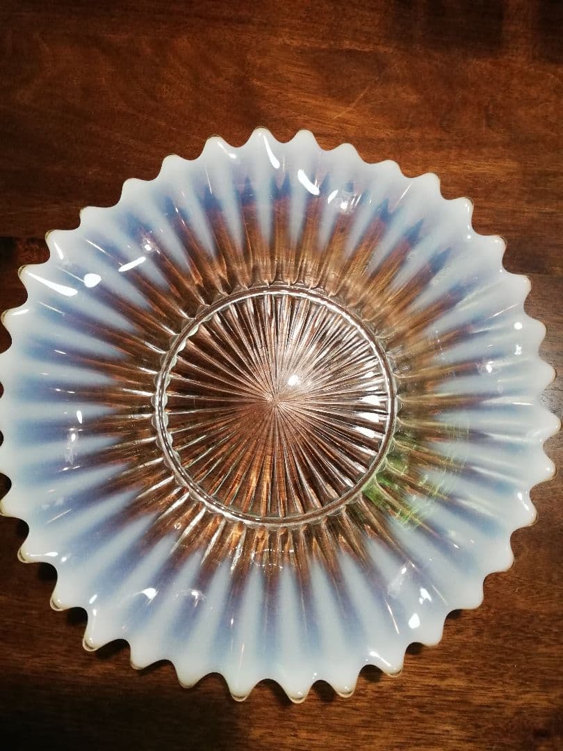 明治、大正時代の乳白色大皿