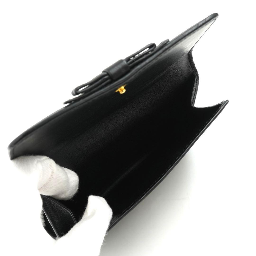 ✨未使用展示品・箱付き✨　PRADA ミニ財布　ヴィッテロムーブ　リボン　黒色