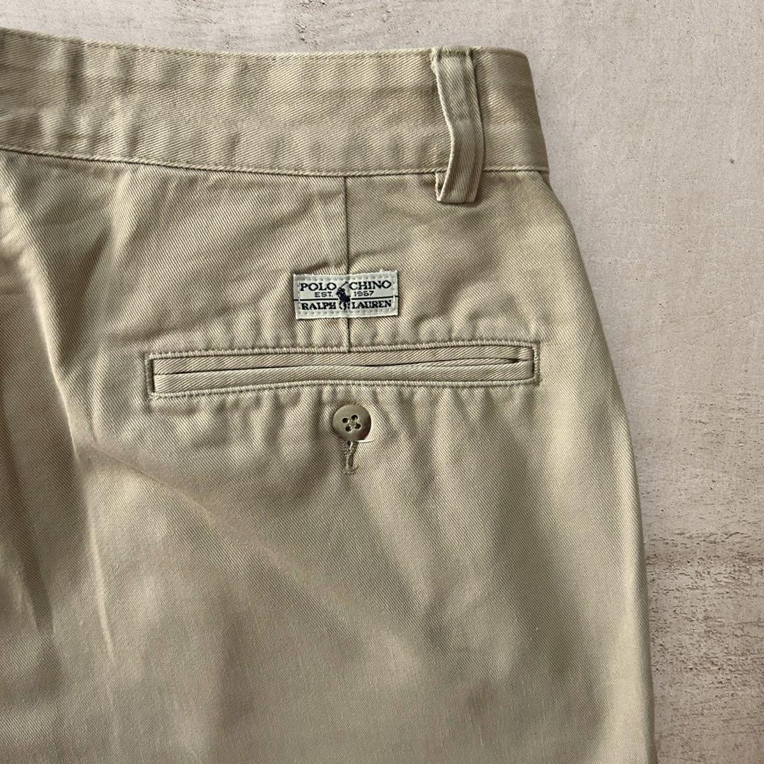PoloRalphLaurenANDREW90sポロチノ2タックベージュW32