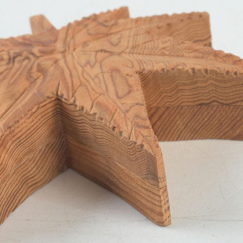 茶道具　石津外記作　屋久杉　内金溜　楓香合　共箱　V　9276