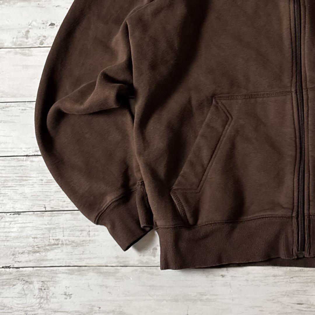 r*a様 NIKE フルジップ パーカー L ブラウン 刺繍ロゴ パキスタン製