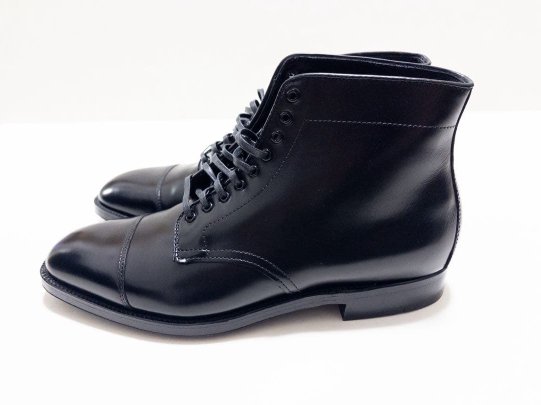 未使用品 純正シューキーパー付 オールデン ストレートチップ ブーツ 9.5 黒