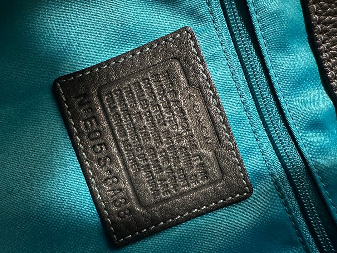 【未使用】COACHショルダーバッグ 8A38 ブラック レザー 保存袋付き